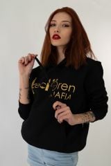 Keçiören Mafia  Kapşonlu Siyah Unisex Sweatshirt Hoodie Polar