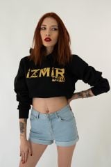 İzmir Mafia Kapşonlu Siyah Unisex Sweatshirt Hoodie Polar