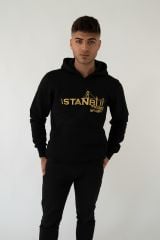 İstanbul Mafia  Kapşonlu Siyah Unisex Sweatshirt Hoodie Polar